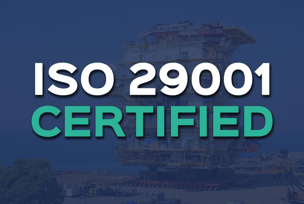ISO 29001 Certified - Specialist Services News